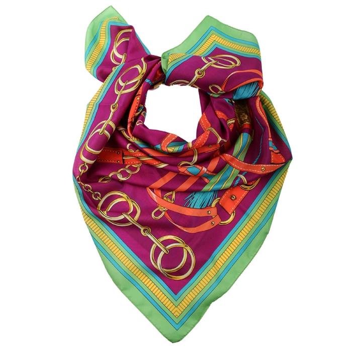 фото Платок женский, размер 90х90, цвет мультиколор