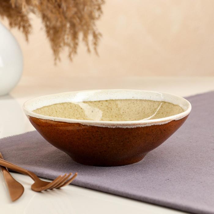 Тарелка "Обеденная", нова, бежево-коричневая, 0.7 л
Тарелка "Обеденная", нова, бежево-коричневая, 0.7 л