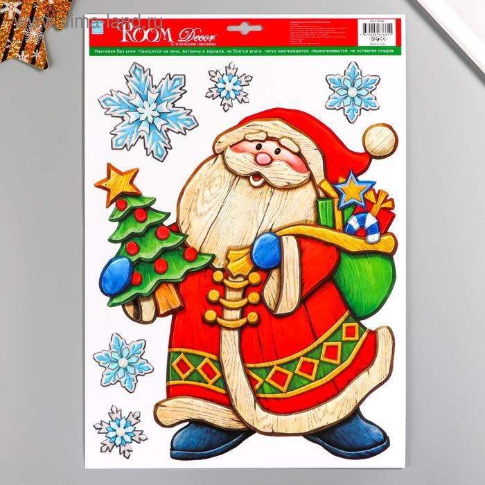 Декоративная наклейка Room Decor "Дед мороз" 29х41 см
Декоративная наклейка Room Decor "Дед мороз" 29х41 см