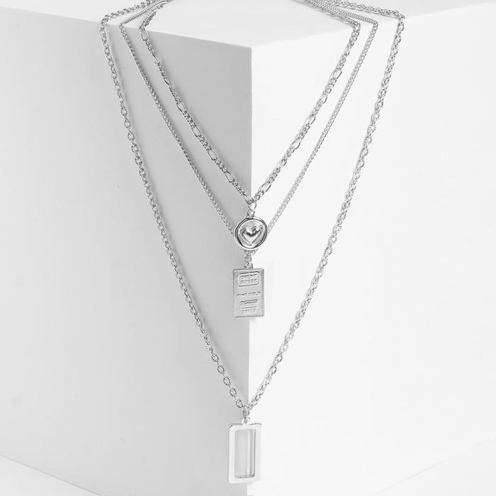 Кулон "Цепь" рамка, два медальона, цвет серебро, L=54 см
Кулон "Цепь" рамка, два медальона, цвет серебро, L=54 см