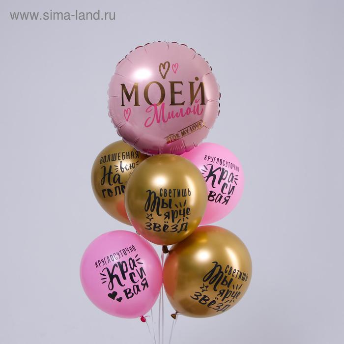 Набор шаров «Моей милой», комплименты, фольга, латекс, набор 6 шт.
Набор шаров «Моей милой», комплименты, фольга, латекс, набор 6 шт.