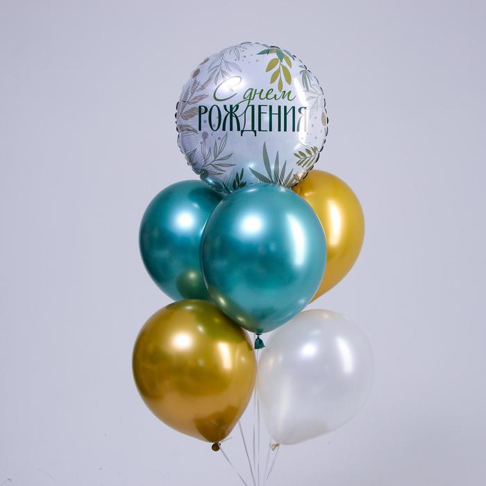 Набор шаров «С днём рождения», листья,фольга, латекс, набор 6 шт.
Набор шаров «С днём рождения», листья,фольга, латекс, набор 6 шт.