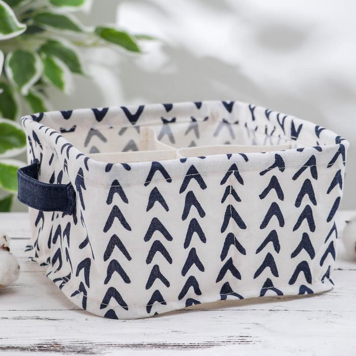 фото Корзина для хранения с ручками «афро», 4 ячейки, 20×20×11 см