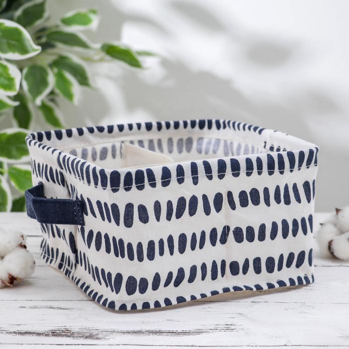 Корзина для хранения с ручками «Сафари», 4 ячейки, 20×20×11 см, цвет белый с синим
Корзина для хранения с ручками «Сафари», 4 ячейки, 20×20×11 см, цвет белый с синим