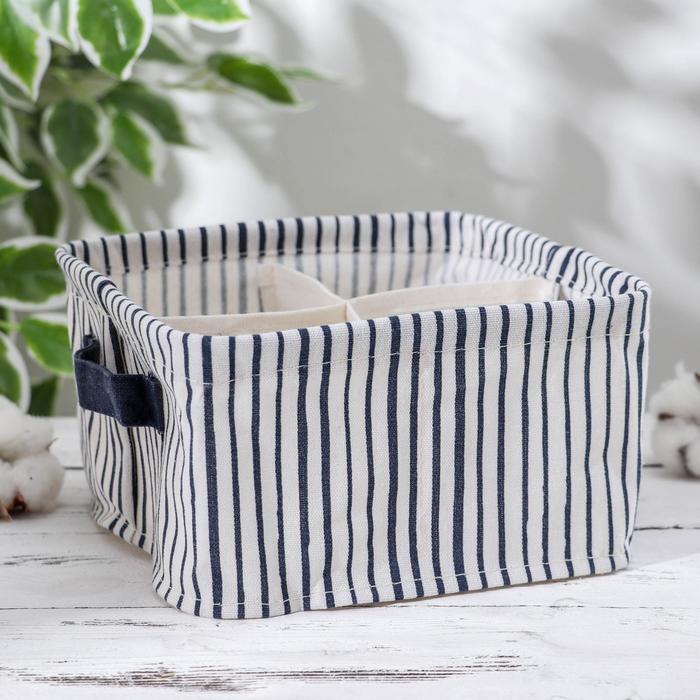 Корзина для хранения с ручками «Полосатик», 4 ячейки, 20×20×11 см
Корзина для хранения с ручками «Полосатик», 4 ячейки, 20×20×11 см