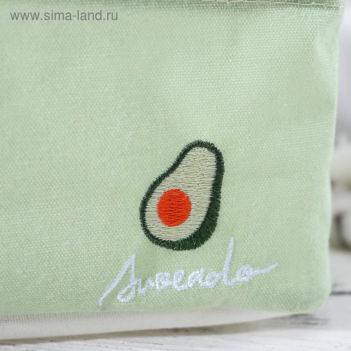 фото Корзина для хранения с ручками доляна «авокадо», 23×16×12 см, цвет фисташковый