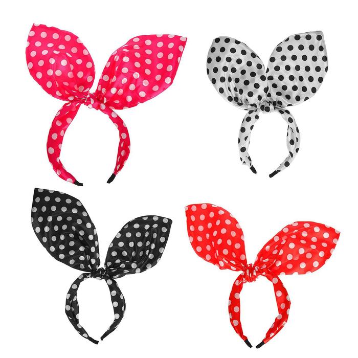 Карнавальный ободок «Ушки», в горох, цвета МИКС
Карнавальный ободок «Ушки», в горох, цвета МИКС