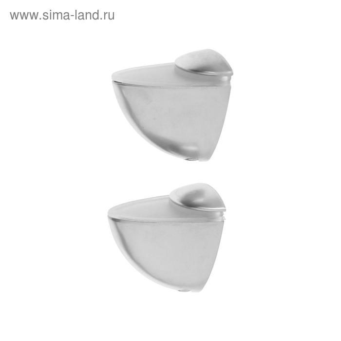 фото Крепление полки "пеликан" 4, цвет серебро, 2 шт