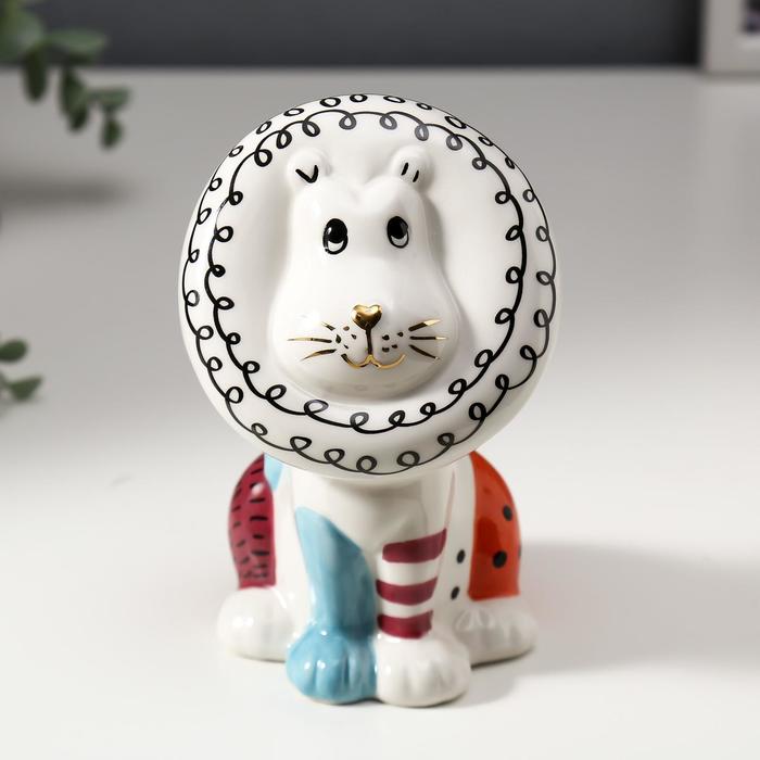 Сувенир керамика "Львёнок" цветные пятнышки 13,8х8,3х8,8 см
Сувенир керамика "Львёнок" цветные пятнышки 13,8х8,3х8,8 см