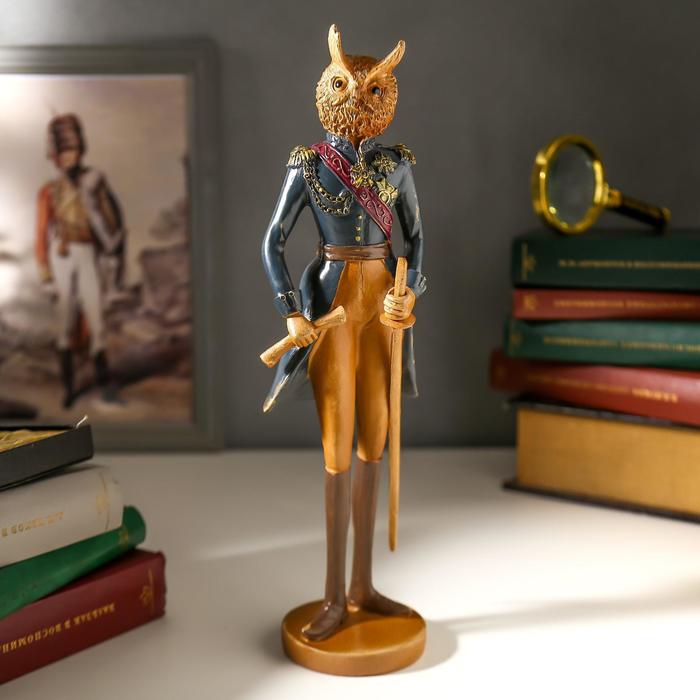 Сувенир полистоун "Филин-полководец в синем мундире" под дерево 30,5х8х9,5 см
Сувенир полистоун "Филин-полководец в синем мундире" под дерево 30,5х8х9,5 см