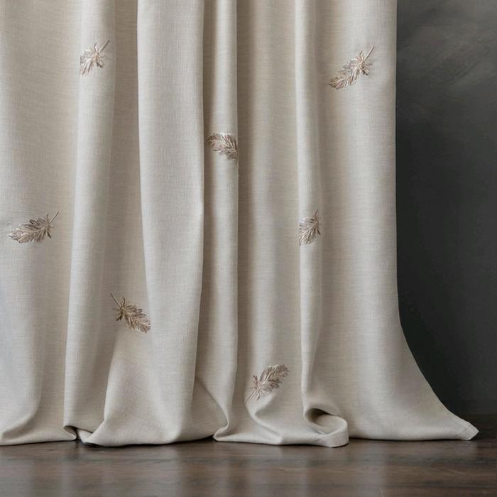 фото Комплект штор «мика», размер 145 х 270 см - 2 шт, бежевый pasionaria