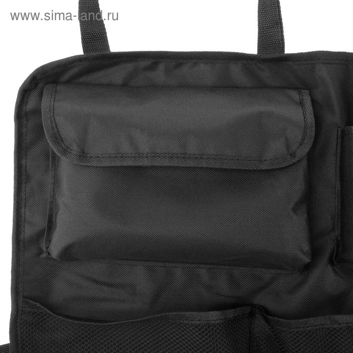 фото Органайзер на заднее сиденье 87 х 47 см, 8 карманов, черный