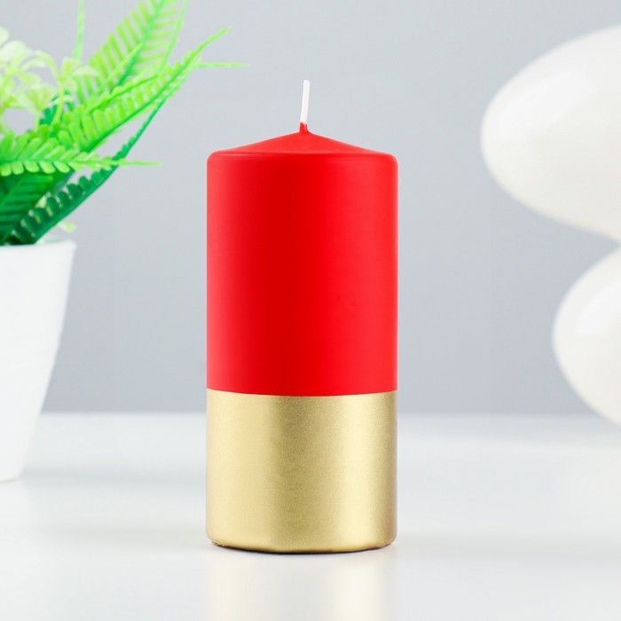 Свеча - цилиндр, 12х 5, 6 см, красная с золотом
Свеча - цилиндр, 12х 5, 6 см, красная с золотом