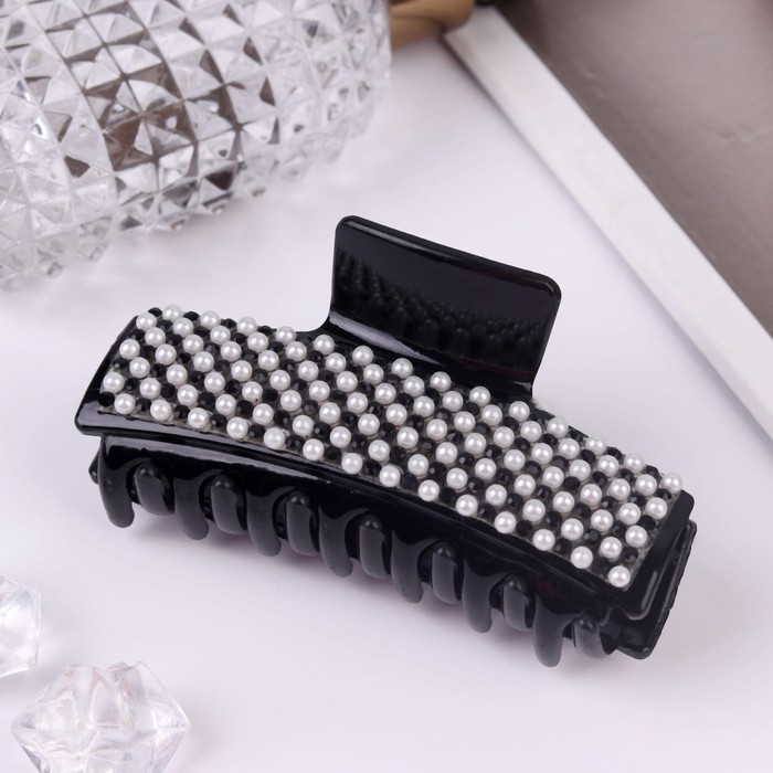 Краб для волос "Торжество" 8 см, жемчуг, чёрный
Краб для волос "Торжество" 8 см, жемчуг, чёрный