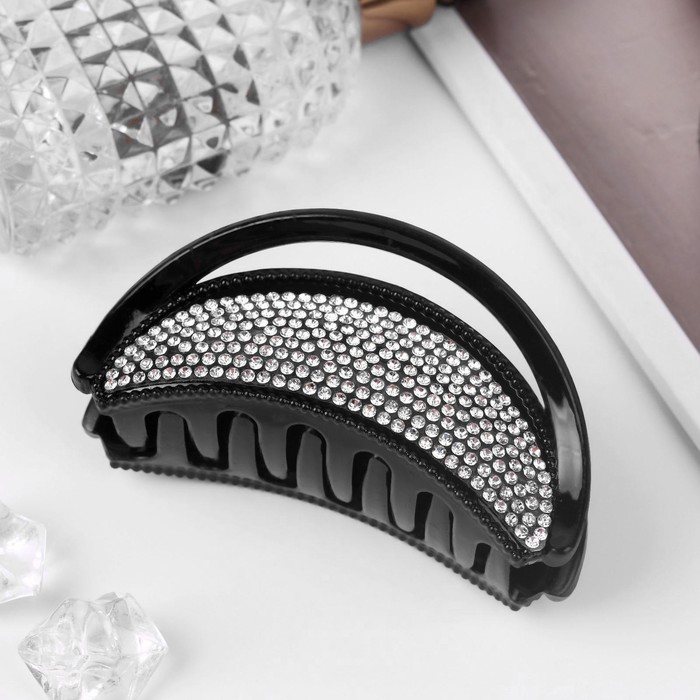 Краб для волос "Жасмин" 8 см, чёрный
Краб для волос "Жасмин" 8 см, чёрный