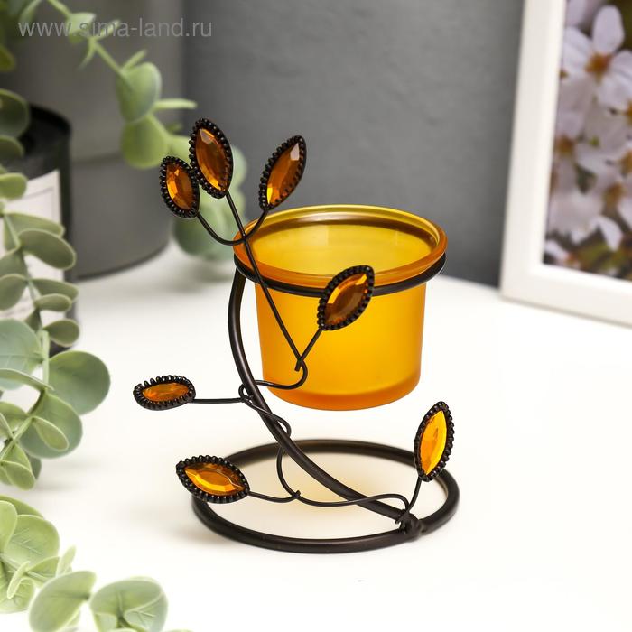 Подсвечник металл, стекло на 1 свечу "Листья с самоцветами" 10х8х8 см
Подсвечник металл, стекло на 1 свечу "Листья с самоцветами" 10х8х8 см