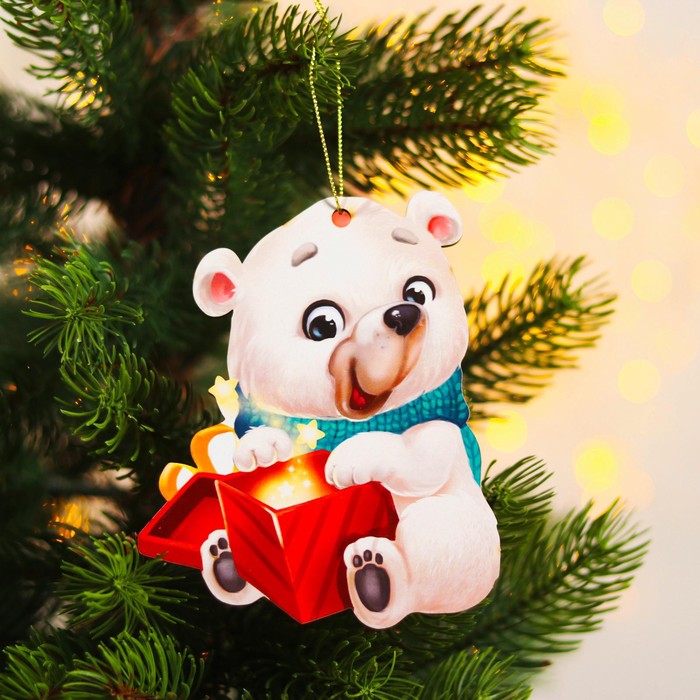 фото Подвеска «белый мишка» лесная мастерская