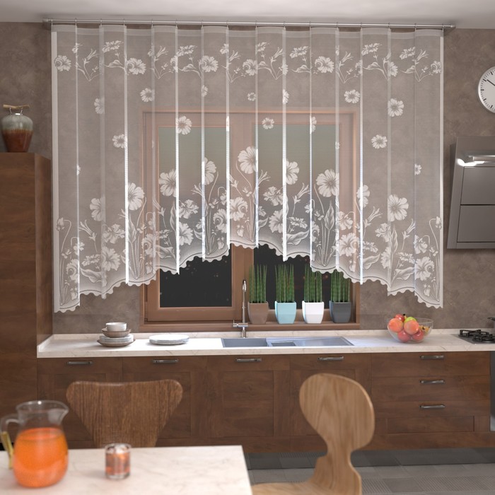 Штора кухонная Р.Е209 на шторной ленте в175*ш370 см, белый, пэ 100%
Штора кухонная Р.Е209 на шторной ленте в175*ш370 см, белый, пэ 100%