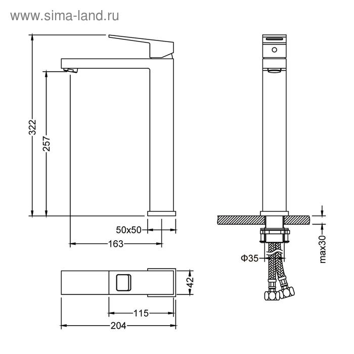 фото Смеситель для раковины timo briana 7111/00f, однорычажный, хром