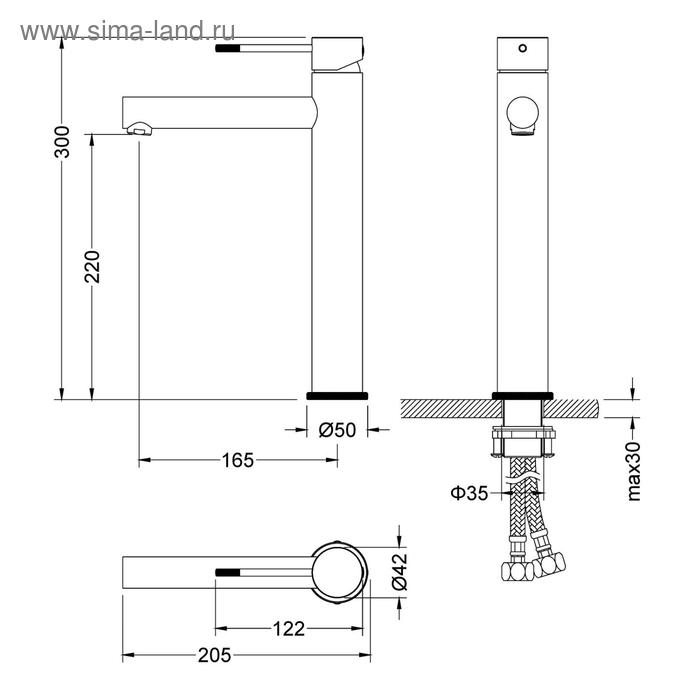 фото Смеситель для раковины timo saona 2311/00f, однорычажный, хром
