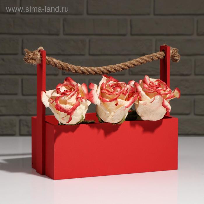 Кашпо деревянное "Эллада большая", ручка верёвка, красный, 25×12,5×10(23) см
Кашпо деревянное "Эллада большая", ручка верёвка, красный, 25×12,5×10(23) см