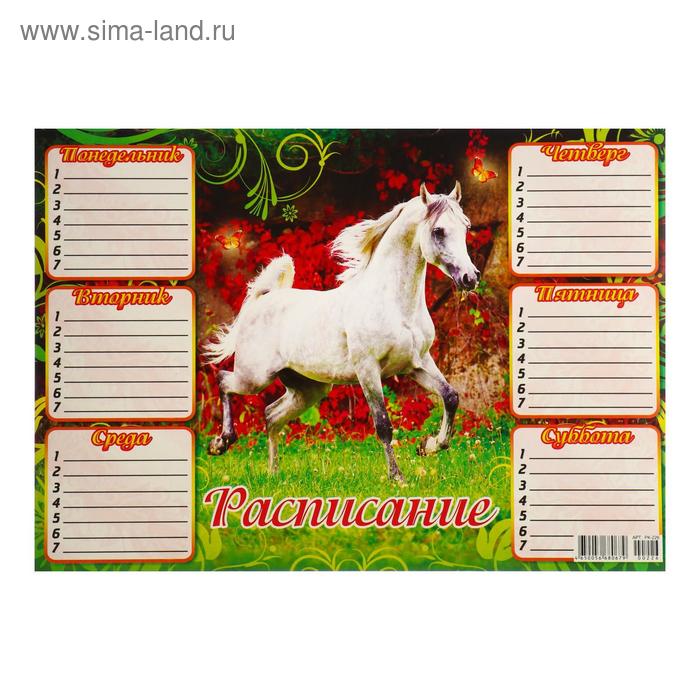 Расписание "Лошадь" А4
Расписание "Лошадь" А4
