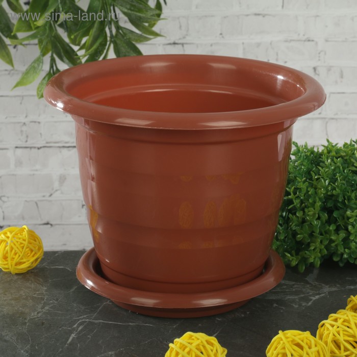 Горшок с поддоном «Виола», 1 л, цвет коричневый
Горшок с поддоном «Виола», 1 л, цвет коричневый