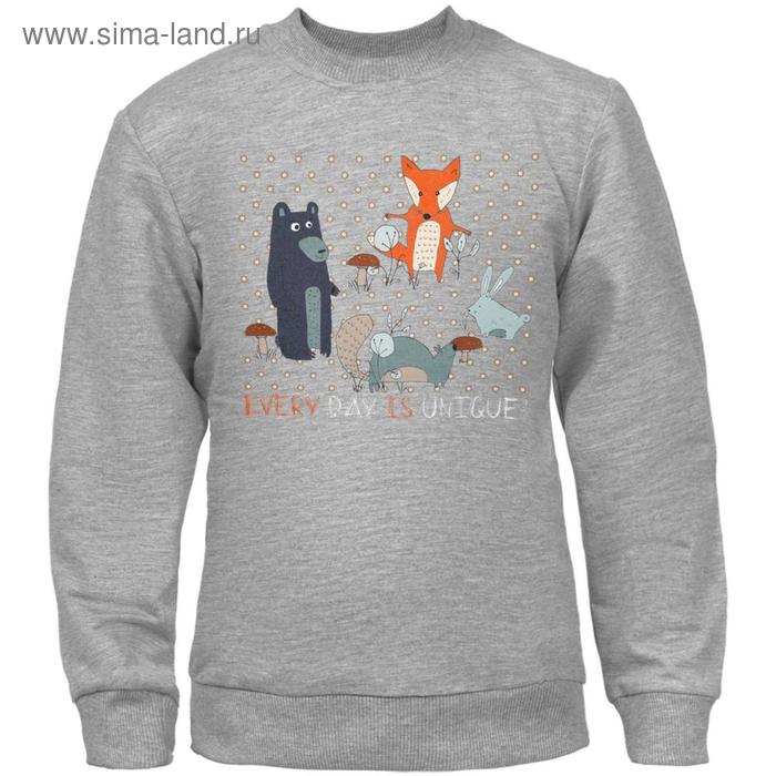 Свитшот для мальчиков Every Day is Unique, размер 8 лет, цвет серый, серый меланж 
Свитшот для мальчиков Every Day is Unique, размер 8 лет, цвет серый, серый меланж