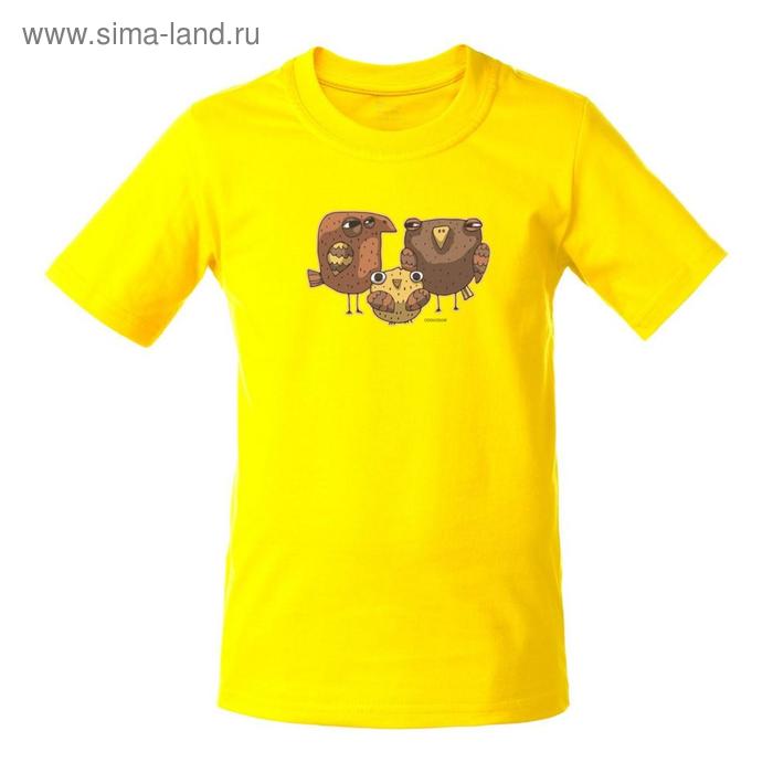 Футболка детская «Семейство сов», размер 12 лет, цвет желтый 
Футболка детская «Семейство сов», размер 12 лет, цвет желтый