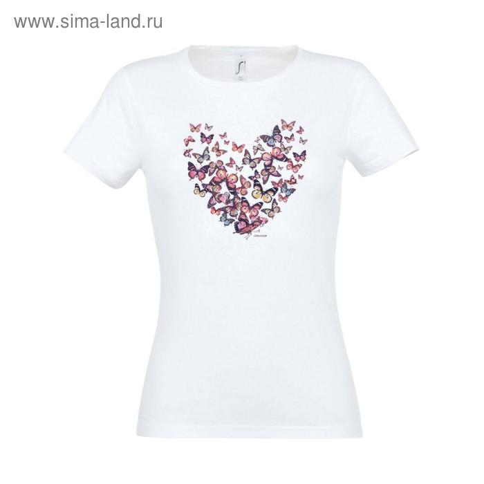 Футболка женская «Бабочки», размер XL, цвет белый
Футболка женская «Бабочки», размер XL, цвет белый