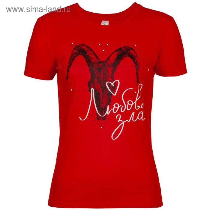 Футболка женская «Любовь зла», размер S, цвет красный
Футболка женская «Любовь зла», размер S, цвет красный