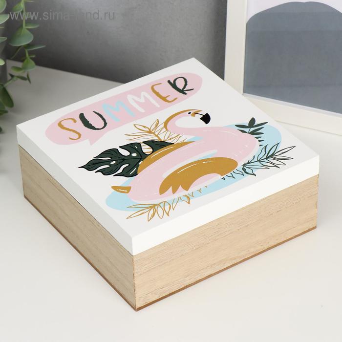 Шкатулка дерево "Фламинго - надувной круг" 7,5х18х18 см
Шкатулка дерево "Фламинго - надувной круг" 7,5х18х18 см