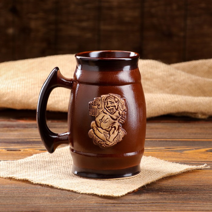 Пивной бокал "Мужик с пивом", 0.6 л
Пивной бокал "Мужик с пивом", 0.6 л