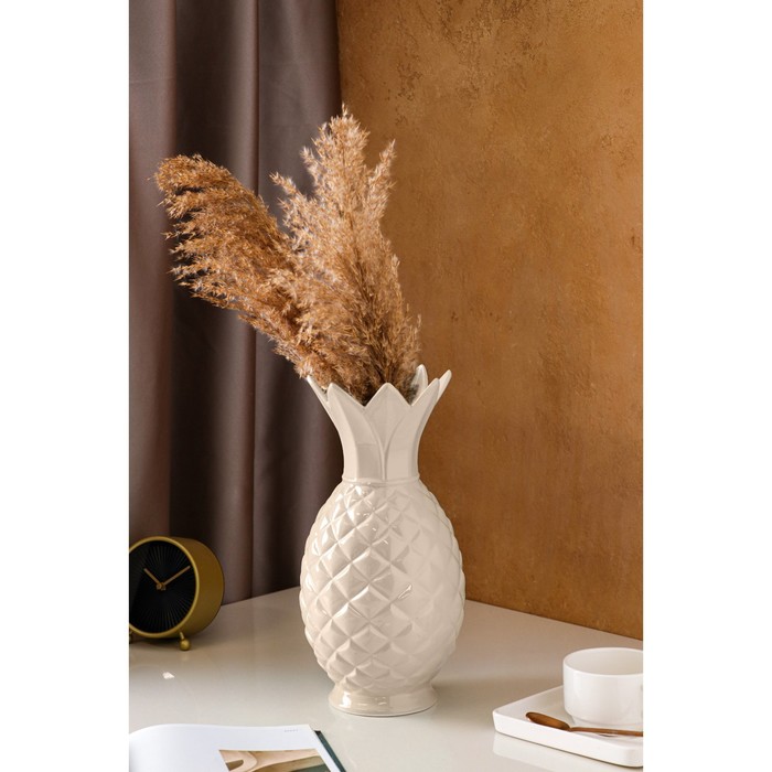 Ваза керамическая "Ананас", настольная, бежевая, 33 см 
Ваза керамическая "Ананас", настольная, бежевая, 33 см