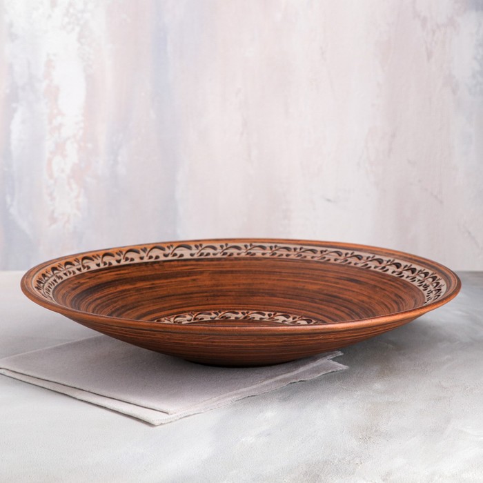 Блюдо для подачи "Лорман", ангоб, красная глина, 43 см
Блюдо для подачи "Лорман", ангоб, красная глина, 43 см