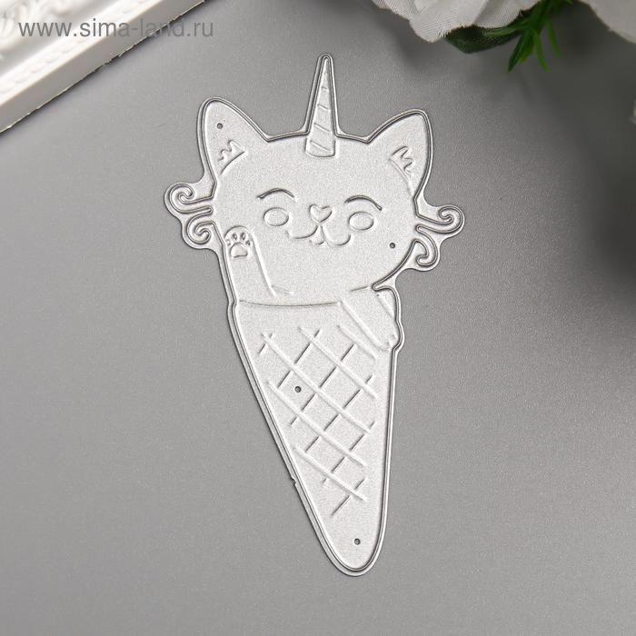 Нож для вырубки сталь "Кот-единорог в рожке" 9х5 см 
Нож для вырубки сталь "Кот-единорог в рожке" 9х5 см