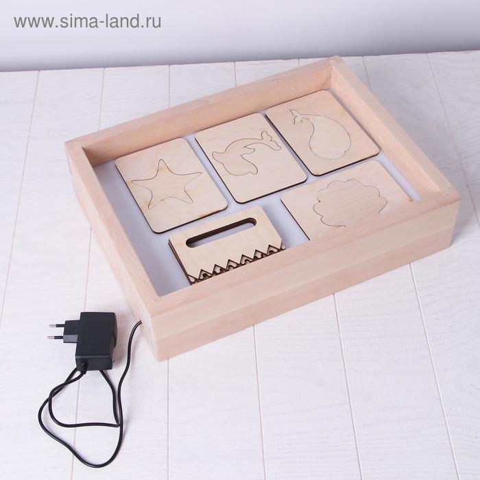 Планшет для рисования песком с белой подсветкой, 30 × 40 см + гребень и трафарет
Планшет для рисования песком с белой подсветкой, 30 × 40 см + гребень и трафарет