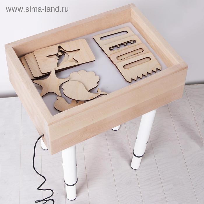 фото Стол для рисования песком с белой подстветкой, 30×40 см + гребень и трафарет sandlight