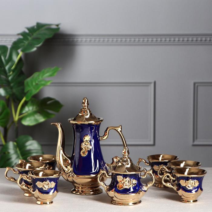 Кофейный сервиз "Королевский", цвет кобальт, 8 предметов: чайник 1 л, сахарница 0.4 л, чашки 0.2 л
Кофейный сервиз "Королевский", цвет кобальт, 8 предметов: чайник 1 л, сахарница 0.4 л, чашки 0.2 л