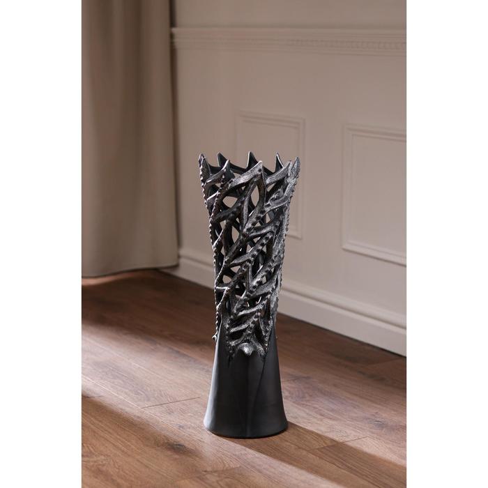 Ваза керамическая "Лабрют", напольная, чёрная, 58 см
Ваза керамическая "Лабрют", напольная, чёрная, 58 см