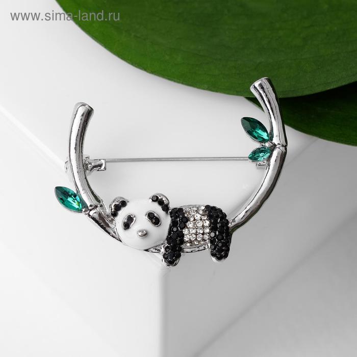 Брошь "Пандочка" сонная, цветная в серебре 
Брошь "Пандочка" сонная, цветная в серебре