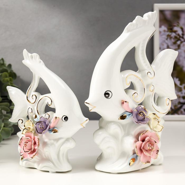 Сувенир керамика "Рыбки с розами" набор 2 шт 17,3х14х6 23,5х17х6,5 см
Сувенир керамика "Рыбки с розами" набор 2 шт 17,3х14х6 23,5х17х6,5 см