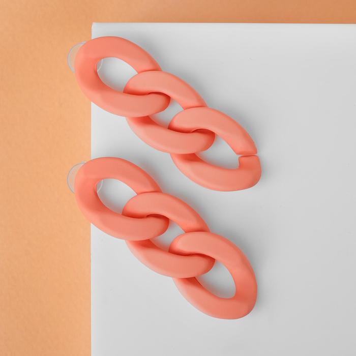 Серьги пластик "Цепь" восторг, цвет персиковый
Серьги пластик "Цепь" восторг, цвет персиковый