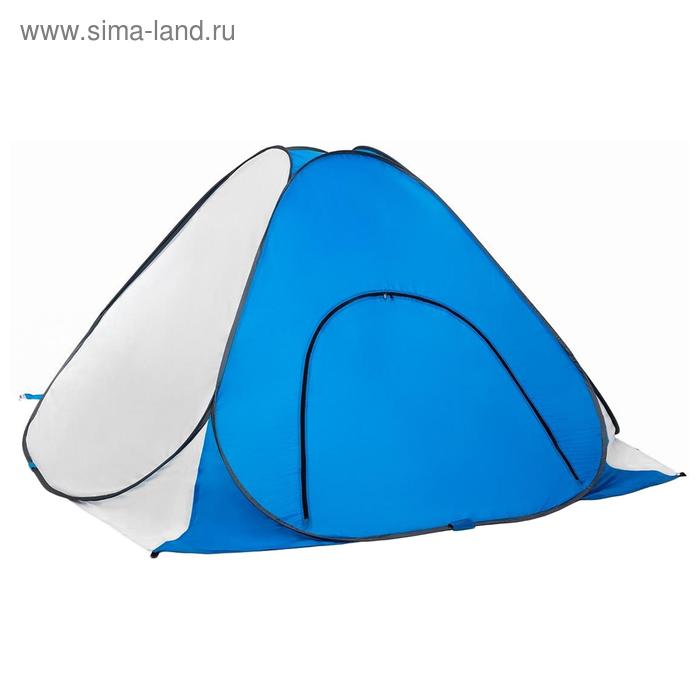 фото Палатка зимняя автомат, без пола, 1,8 × 1,8 м, цвет белый/голубой тонар