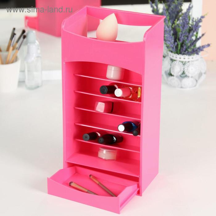Органайзер для хранения маникюрных/косметических принадлежностей, 5 полок, 1 выдвижной ящик, 32 × 16,5 × 10 см, цвет розовый
Органайзер для хранения маникюрных/косметических принадлежностей, 5 полок, 1 выдвижной ящик, 32 × 16,5 × 10 см, цвет розовый