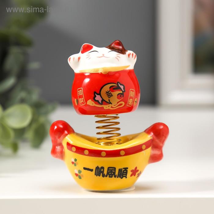 Сувенир керамика "Кот Манэки-нэко в слитке золота" на пружине МИКС 8,3х6,5х4 см
Сувенир керамика "Кот Манэки-нэко в слитке золота" на пружине МИКС 8,3х6,5х4 см