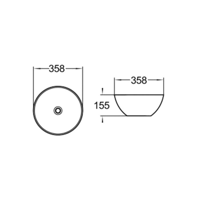 фото Раковина comforty 107 mb, накладная, цвет чёрный матовый