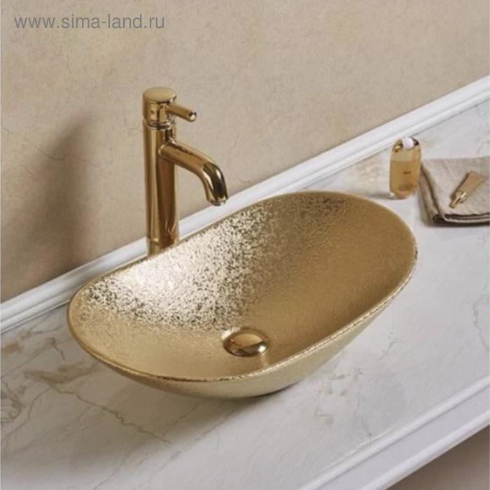 фото Раковина comforty 7811asj, накладная, цвет золото