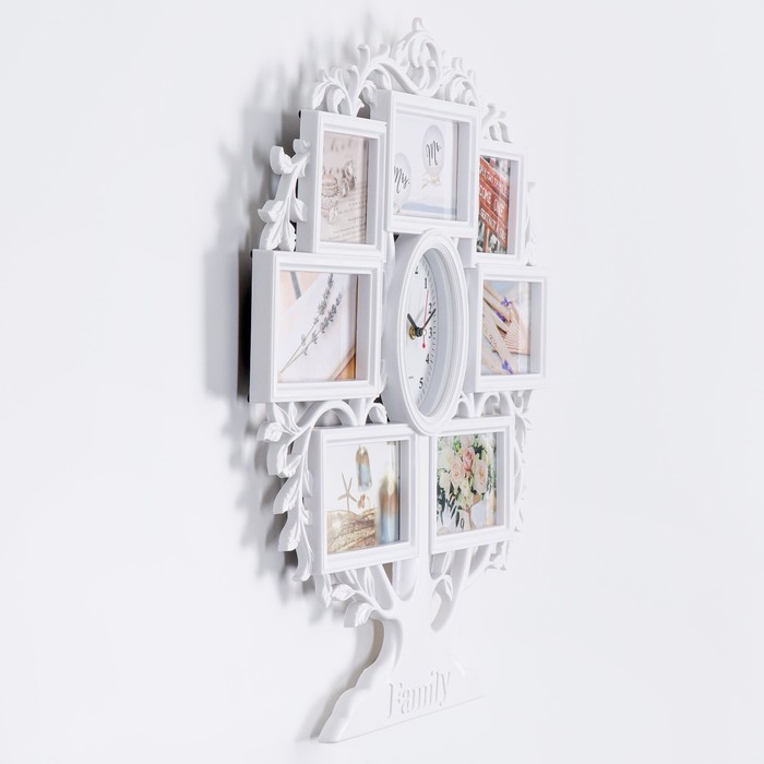 фото Часы настенные, серия: фоторамки, "family", плавный ход, 51.5 х 60.5 см