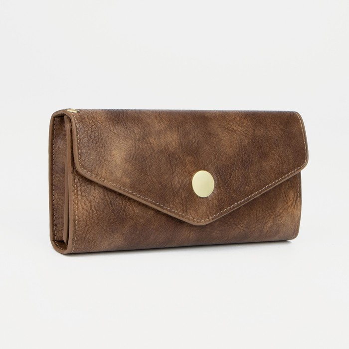 Кошелёк на кнопке, цвет коричневый
Кошелёк на кнопке, цвет коричневый